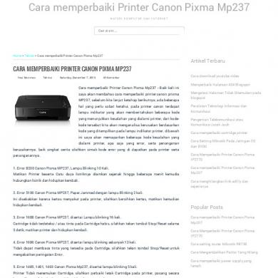 cara instal driver scanner canon mp237
